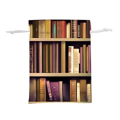 Books Bookshelves Office Fantasy Background Artwork Book Cover Apothecary Book Nook Literature Libra Lightweight Drawstring Pouch (l) by Posterlux