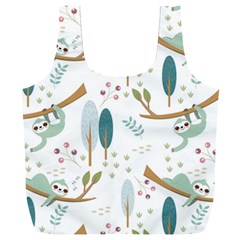 Pattern Sloth Woodland Full Print Recycle Bag (xxl) by Hannah976