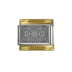 Black And White Pattern 1 Gold Trim Italian Charm (9mm) by 2607694