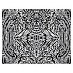 Black And White Pattern 1 Premium Plush Fleece Blanket (medium) by 2607694