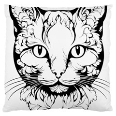 Cat - Artistic Paper Cut Large Cushion Case (one Side) by 2607694c