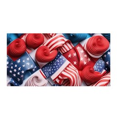 Us Presidential Election Colorful Vibrant Pattern Design  Satin Wrap 35  X 70  by dflcprintsclothing