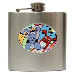 Graffiti Monster Street Theme Hip Flask (6 Oz) by Bedest