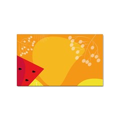 Watermelon Flower Sticker Rectangular (100 Pack) by Bedest