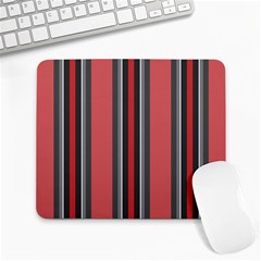 Rosa Grau Streifen Large Mousepad by 2607694c