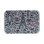 Big Collection With Hand Drawn Objects Valentines Day Open Lid Metal Box (Silver)   Front