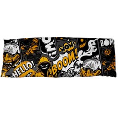 Boom Bang Art Crazy Drawing Graffiti Hello Retro Sayings Yellow Body Pillow Case (dakimakura) by Bedest