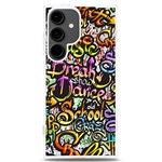 Graffiti Word Seamless Pattern Samsung Galaxy S24 Plus 6.7 Inch TPU UV Case Front