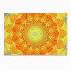 Sunshine Sunny Sun Abstract Yellow Postcards 5  X 7  (pkg Of 10) by Ravend