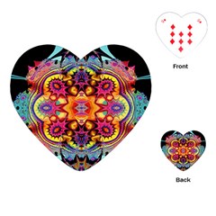 Pink Florales Muster Playing Cards Single Design (heart) by 2607694c