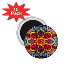 Lila Floral Blume 1 75  Magnets (10 Pack)  by 2607694c