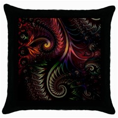 Gelb Fractal Throw Pillow Case (black) by 2607694c