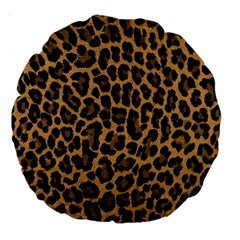 Tiger Skin Art Pattern Large 18  Premium Round Cushions by Ket1n9