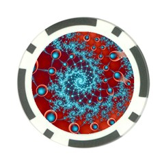 Fractal Pattern Background Poker Chip Card Guard (10 Pack) by Ket1n9