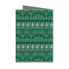 Christmas Knit Digital Mini Greeting Cards (pkg Of 8) by Mariart