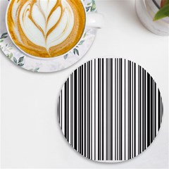 Barcode Pattern Uv Print Round Tile Coaster by Ket1n9