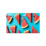 Watermelon Blue Background Sticker Rectangular (100 pack) Front