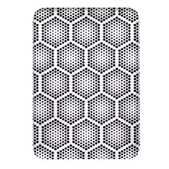 Halftone Tech Hexagons Seamless Pattern Rectangular Glass Fridge Magnet (4 Pack) by Ket1n9