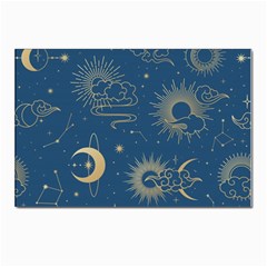 Seamless Galaxy Pattern Postcard 4 x 6  (pkg Of 10) by Ket1n9