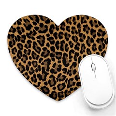 Tiger Skin Art Pattern Heart Mousepad by Ket1n9