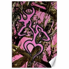 Pink Browning Deer Glitter Camo Camouflage Canvas 20  X 30  by Loisa77