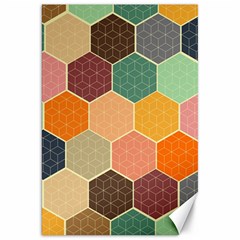 Hexagonal Pattern Vector Canvas 20  X 30  by Loisa77