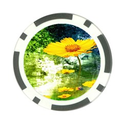 Yellow Flowers Poker Chip Card Guard (10 Pack) by Ket1n9