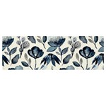 Indigo Watercolor Floral Seamless-pattern Banner and Sign 12  x 4  Front