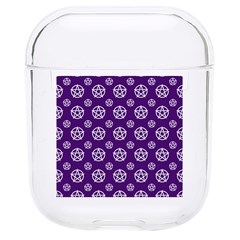 White Pentacle And Purple Pattern Hard Pc Airpods 1/2 Case by cheekywitch