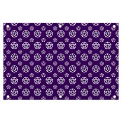 White Pentacle And Purple Pattern Banner And Sign 6  X 4  by cheekywitch