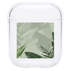 Banana Leaf Plant Pattern Hard Pc Airpods 1/2 Case by anzea