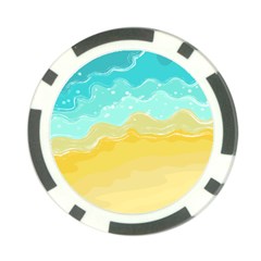 Abstract Background Beach Coast Poker Chip Card Guard by anzea