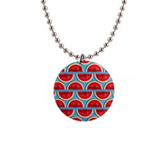 Illustrations Watermelon Texture Pattern 1  Button Necklace by anzea