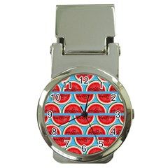 Illustrations Watermelon Texture Pattern Money Clip Watches by anzea