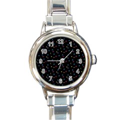 Abstract Texture Round Italian Charm Watch by anzea