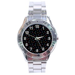 Abstract Texture Stainless Steel Analogue Watch by anzea