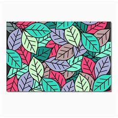 Pattern Leaves Background Nature Postcards 5  X 7  (pkg Of 10) by Proyonanggan