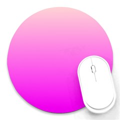 Gradient Pink - Pastel Yellow Pink Rosa Round Mousepad by 2607694c