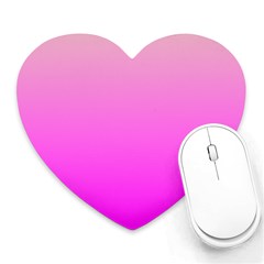 Gradient Pink - Pastel Yellow Pink Rosa Heart Mousepad by 2607694c