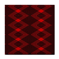 Pattern Black Red Tile Coaster by 2607694c