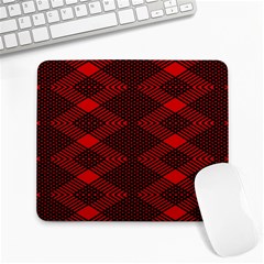 Pattern Black Red Large Mousepad by 2607694c