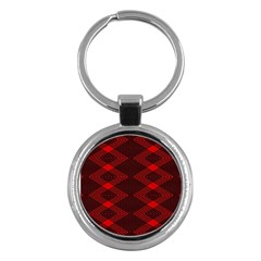 Pattern Black Red Key Chain (round) by 2607694c