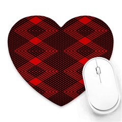 Pattern Black Red Heart Mousepad by 2607694c