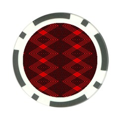 Pattern Black Red Poker Chip Card Guard by 2607694c