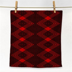 Pattern Black Red Face Towel by 2607694c