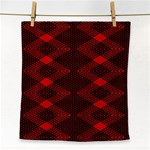 pattern black red Face Towel Front