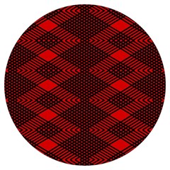 Pattern Black Red Round Trivet by 2607694c