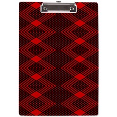 Pattern Black Red A4 Acrylic Clipboard by 2607694c