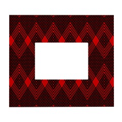 Pattern Red Black, White Wall Photo Frame 5  X 7  by 2607694c