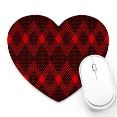 Muster Rot Rot Schwarz Heart Mousepad by 2607694c